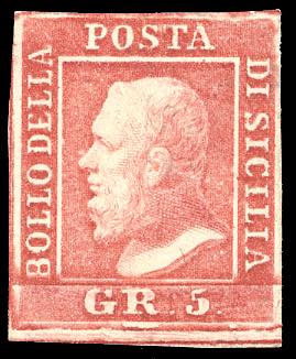 1859 - 5 grana rosa carminio, I ... 