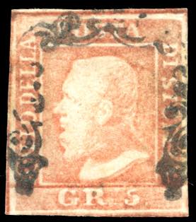 1859 - 5 grana vermiglio chiaro, I ... 
