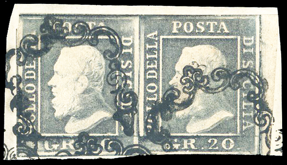 1859 - 20 grana ardesia violaceo ... 