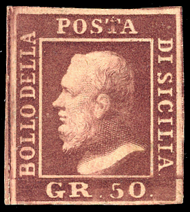 1859 - 50 grana lacca bruno (14), ... 