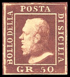 1859 - 50 grana lacca bruno, ... 