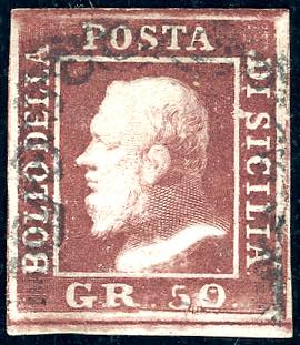 1859 - 50 grana lacca bruno, ... 