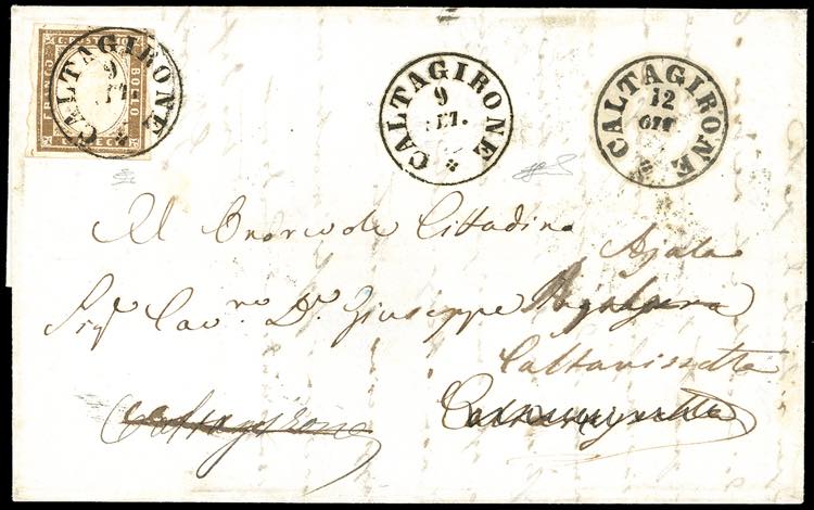 1861 - 10  cent. bruno cioccolato ... 