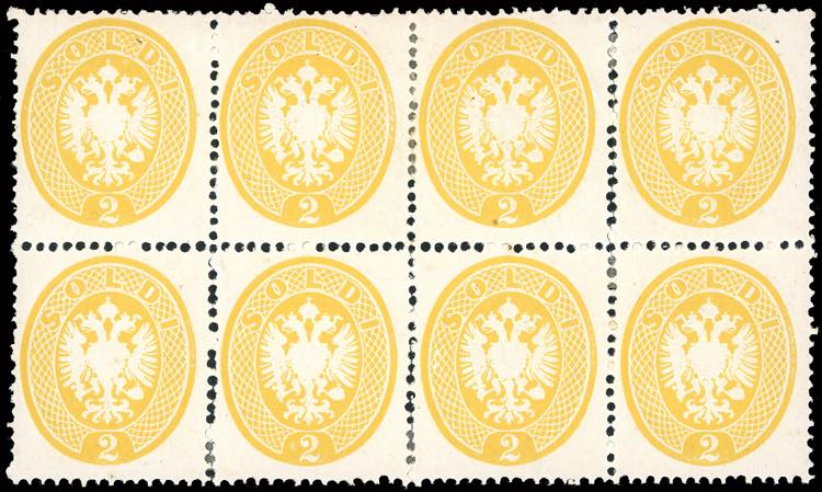 1863 - 2 soldi giallo, dent. 14 ... 