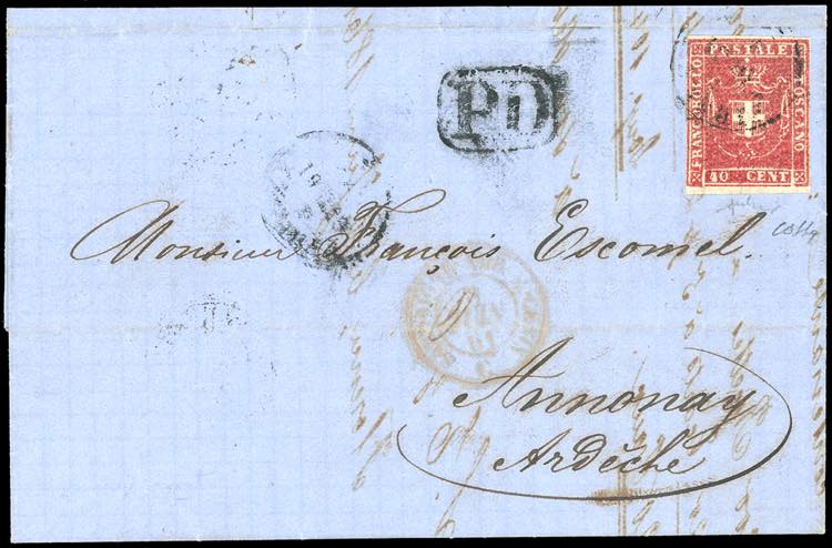 1861 - 40 cent. carminio cupo ... 