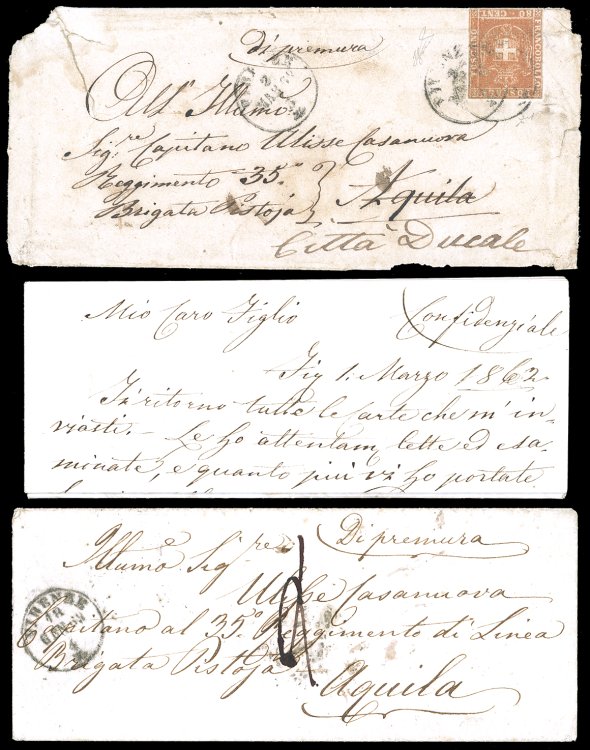 1862 - 80 cent. carnicino (22), ... 