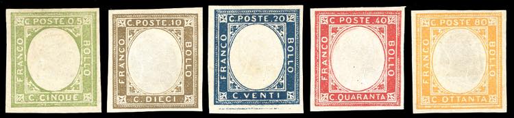 1861 - Non emessi, serie completa ... 