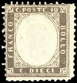 1862 - 10 cent. bruno nerastro, ... 