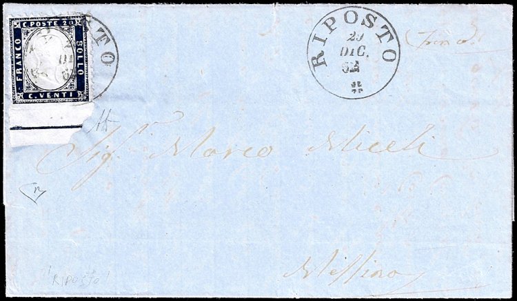 1862 - 20 cent. indaco, non ... 