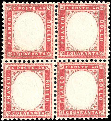 1862 - 40 cent. rosso carminio ... 