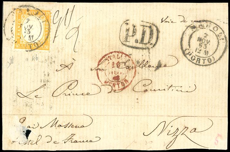 1863 - 80 cent. giallo arancio ... 