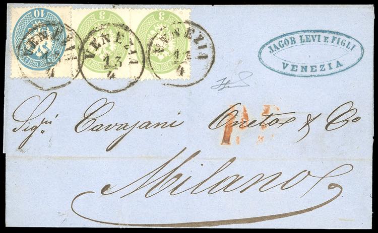 1864 - 3 soldi verde, due ... 