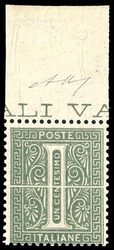 1864 - 1 cent. verde grigio chiaro ... 