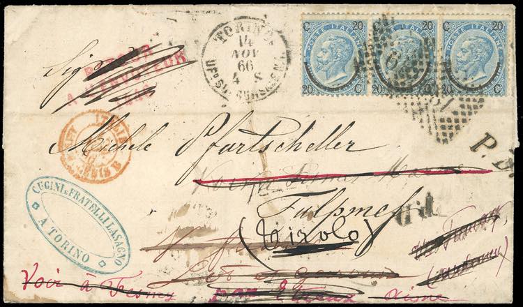 1866 - 20 cent. su 15 cent. Ferro ... 