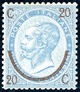 1865 - 20 cent. su 15 cent. Ferro ... 