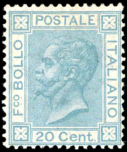 1867 - 20 cent. celeste chiaro, ... 
