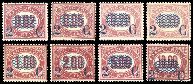 1878 - Servizio soprastampati, ... 