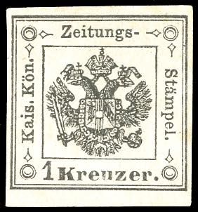 1859 - 1 kr. nero (2), gomma ... 