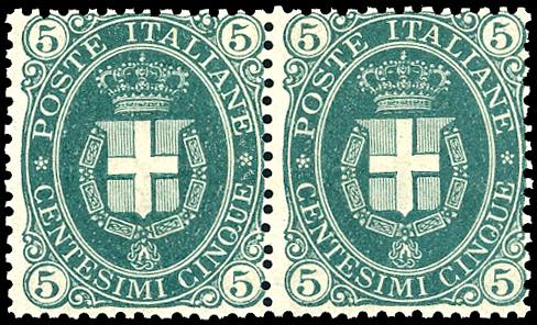 1889 - 5 cent. Stemma, fondo pieno ... 