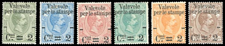 1890 - Soprastampati Valevole per ... 