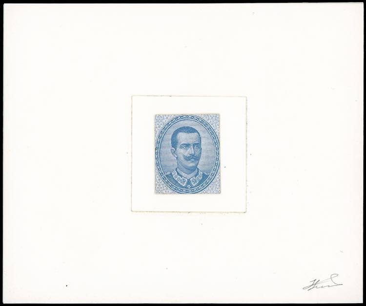 1901ca - Prova di conio in azzurro ... 