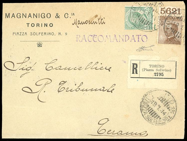1914 - 40 cent. Michetti, bordo di ... 