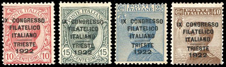 1922 - Congresso Filatelico, serie ... 