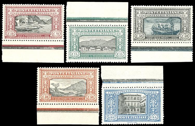 1923 - Manzoni, serietta di cinque ... 