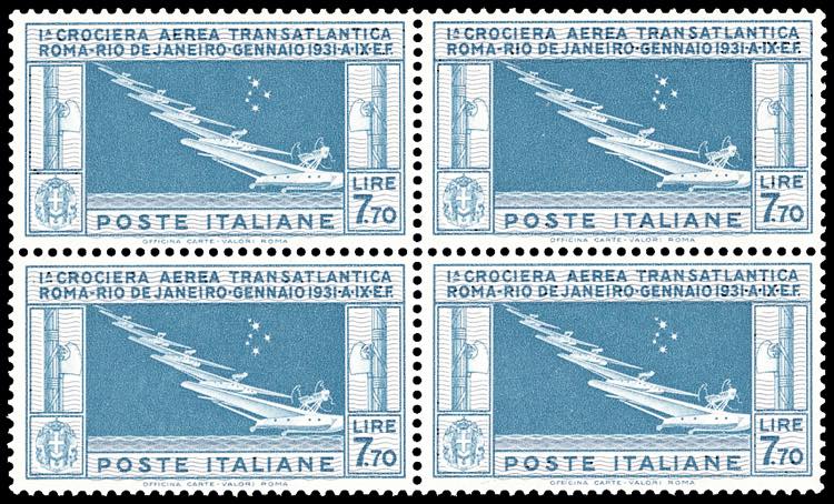 1930 - 7,70 lire Crociera Balbo ... 