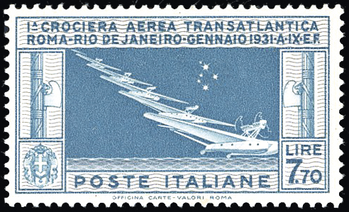 1930 - 7,70 lire Crociera Balbo ... 