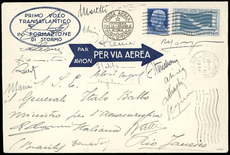 1930 - 7,70 lire Crociera Balbo ... 