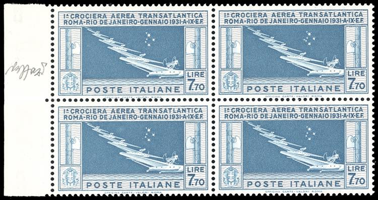 1930 - 7,70 lire Crociera Balbo, ... 