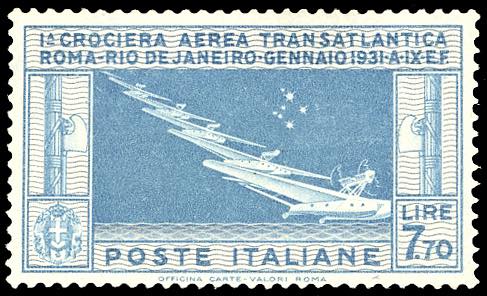 1930 - 7,70 lire Crociera Balbo, ... 