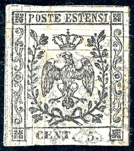 1852 - 5 cent. bianco su carta ... 
