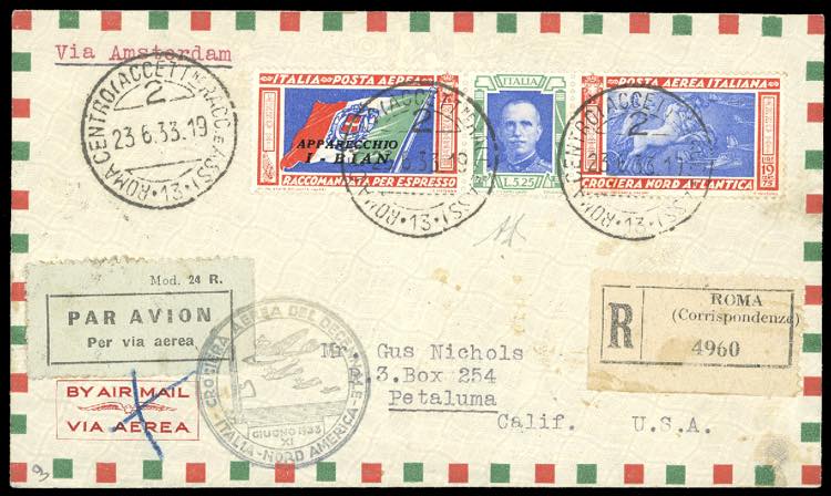 1933 - 5,25 + 19,75 lire Trittico ... 