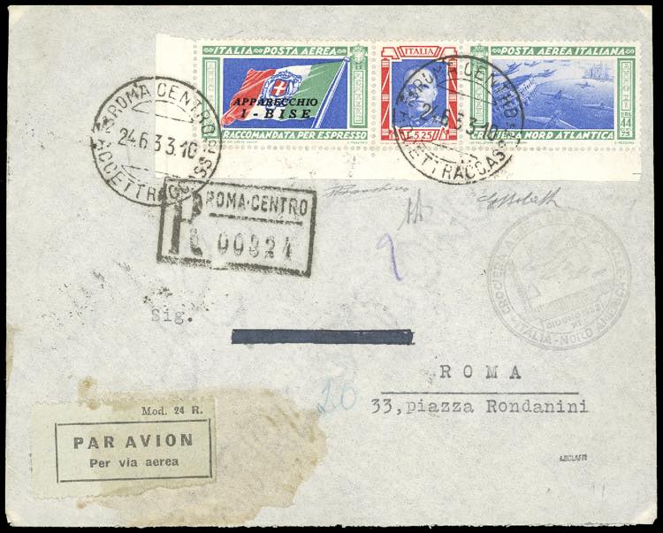 1933 - 5,25 + 44,75 lire Trittico ... 