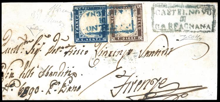 1859 - 10 cent. bruno porpora, 20 ... 