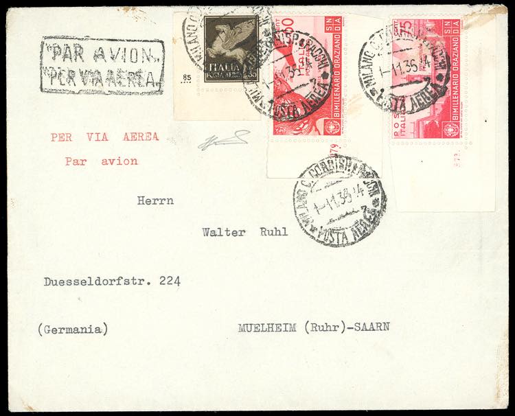 1936 - 75 cent. posta aerea e 60 ... 