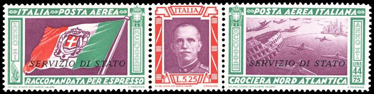 1933 - 5,25 + 44,75 lire Trittico ... 