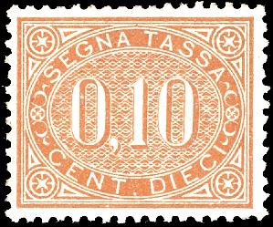 1869 - 10 cent. bruno arancio (2), ... 