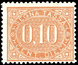 1869 - 10 cent. bruno arancio (2), ... 