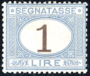 1870 - 1 lira azzurro chiaro e ... 