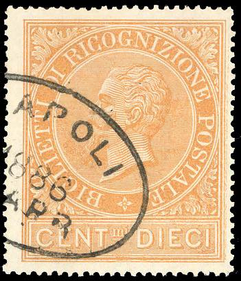 1874 - 10 cent. ocra arancio (1), ... 