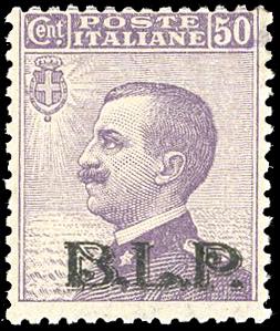 1922 - 50 cent., soprastampa BLP ... 