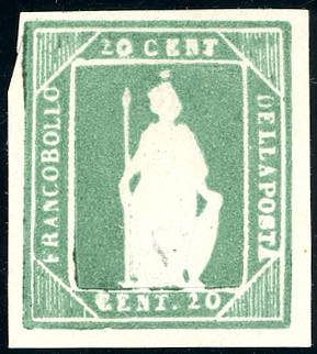 1862 - 20 cent. verde saggio ... 