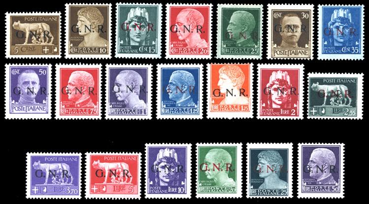 1944 - Soprastampati G.N.R., ... 