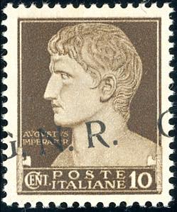 1943 - 10 cent. soprastampa G.N.R. ... 