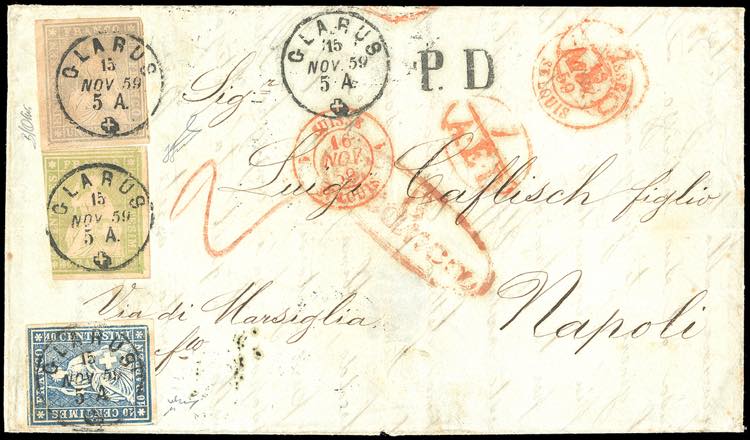 INCOMING MAIL SVIZZERA 1859 - 10 ... 