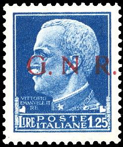 1943 - 1,25 lire, soprastampa ... 