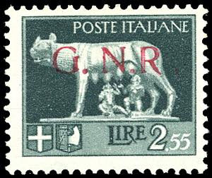 1943 - 2,55 lire, soprastampa ... 